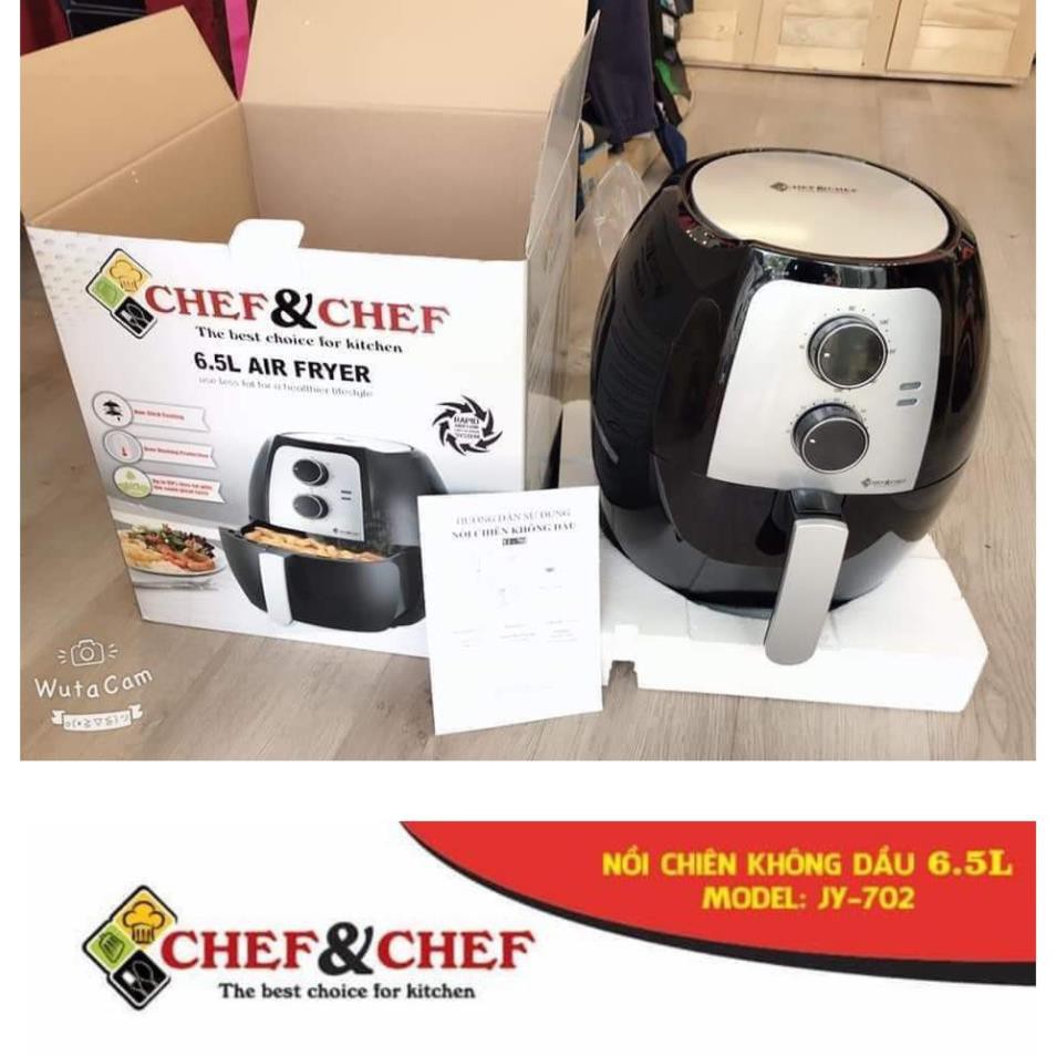 NỒI CHIÊN KHÔNG DẦU CHEF &amp; CHEF 6,5L [LOẠI TO] [GIá siêu rẻ].