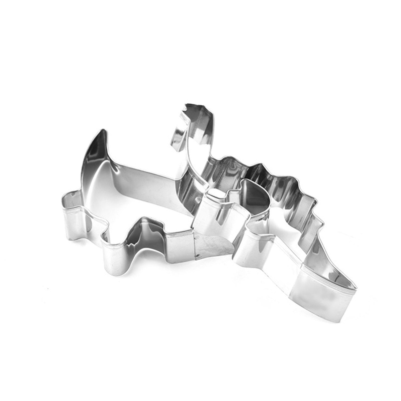 Bộ 4 Khuôn Cắt Bánh Hình Khủng Long Bằng Thép Không Gỉ
