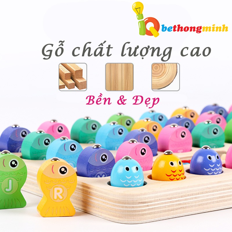 ĐỒ CHƠI GỖ BỘ CÂU CÁ HỌC CHỮ VÀ SỐ CAO CẤP