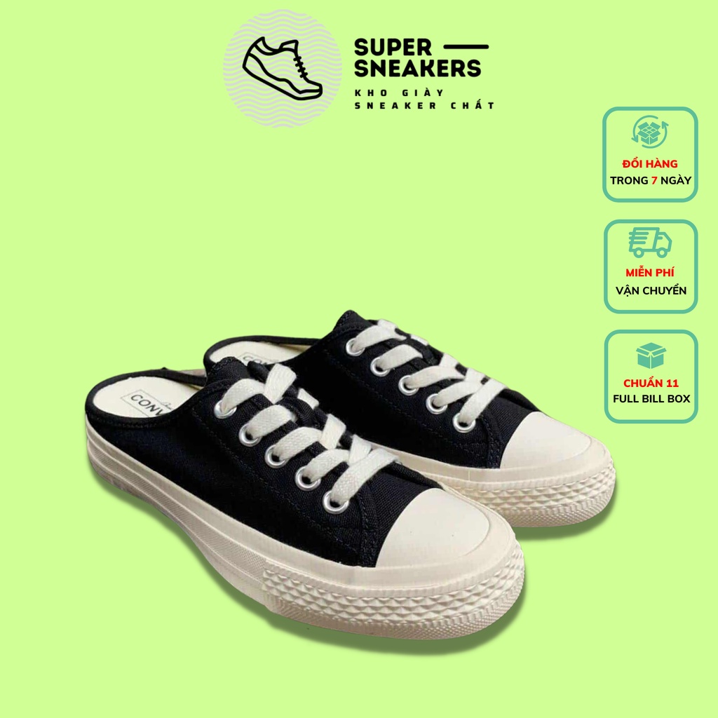 Giày sục thể thao nữ 𝗖𝗼𝗻𝘃𝗲𝗿𝘀𝗲 1970s - Giày sục đạp gót nữ , sục cv 1970s đen ,trắng full box