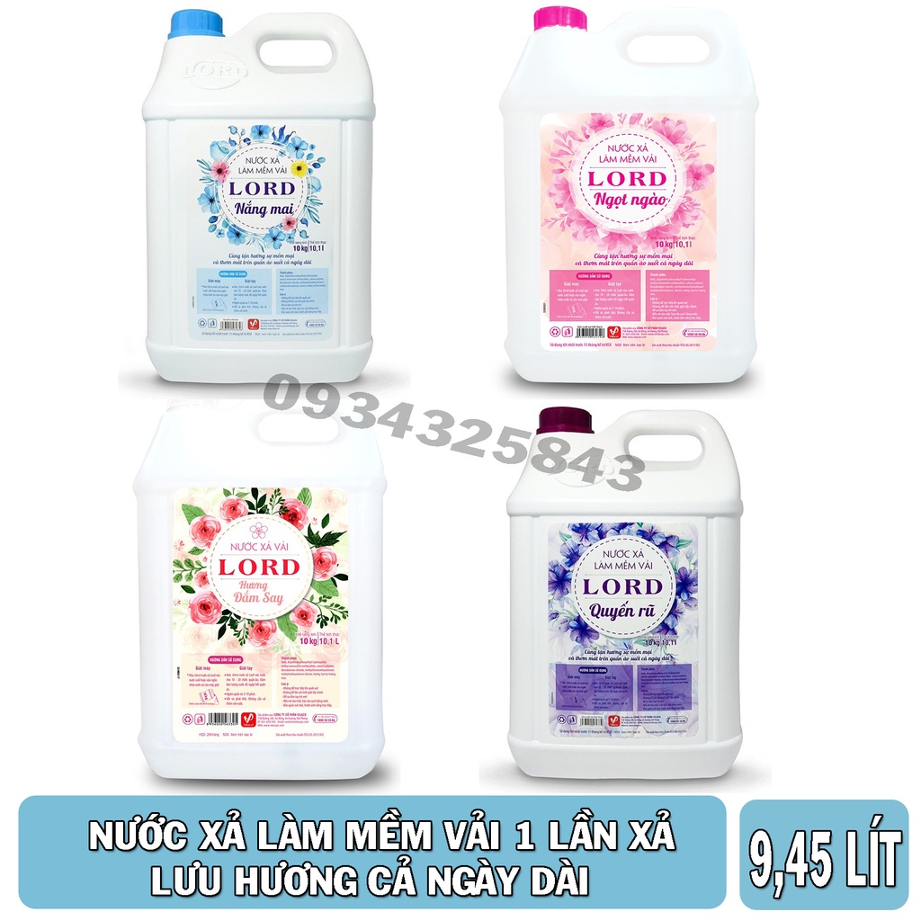 Nước xả làm mềm vải Lord tinh dầu Lavender 9,43 lít - Siêu tiết kiệm