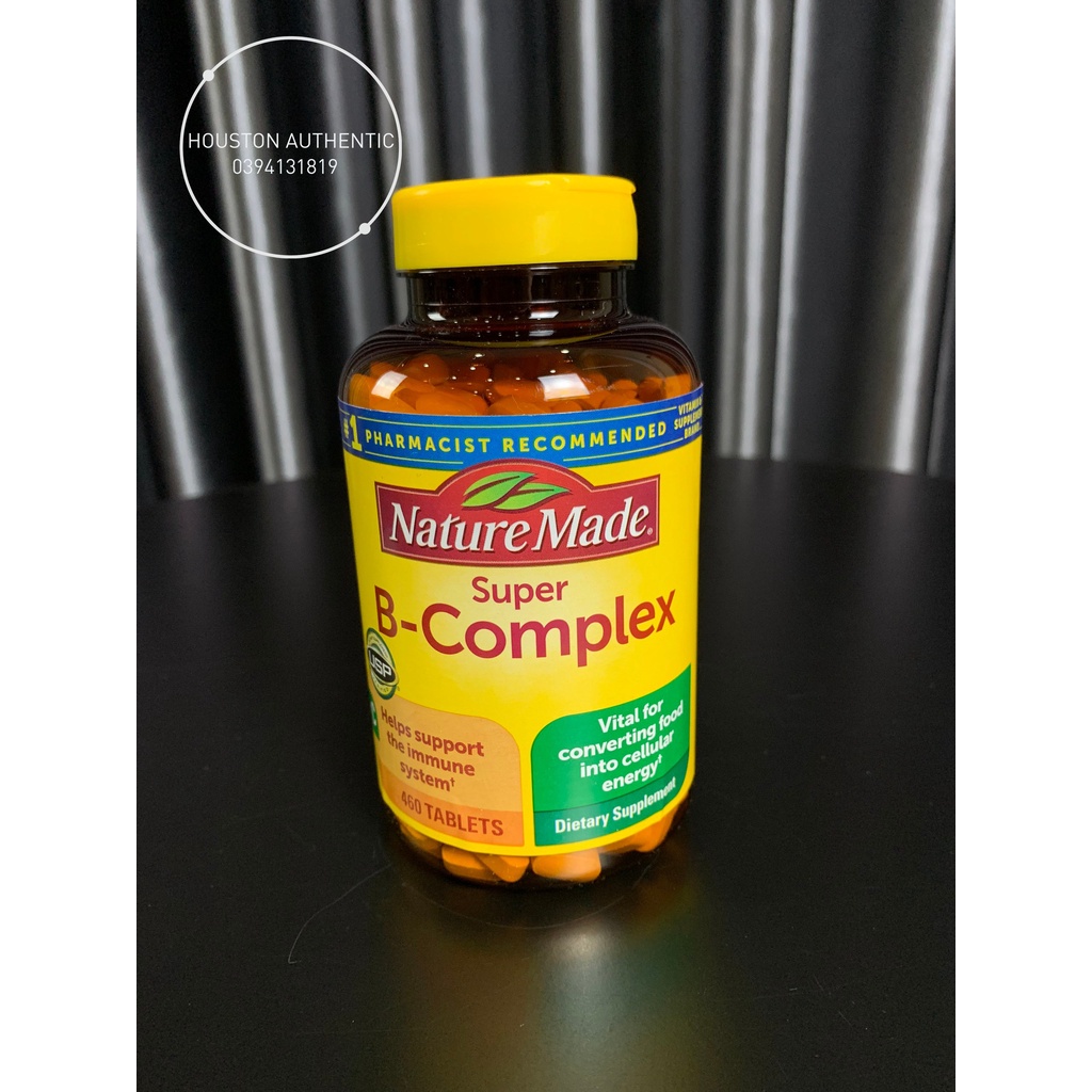 Viên uống bổ sung vitamin B tổng hợp Nature Made Super Complex 460 Viên _ Live mua hàng tại Mỹ