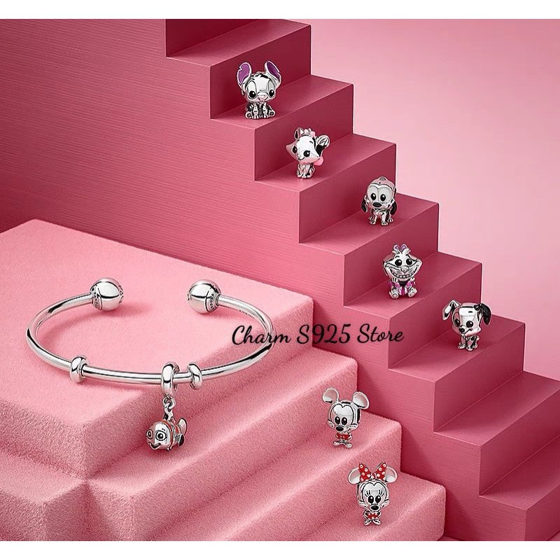 charm pan cún con disney bạc s925 cao cấp