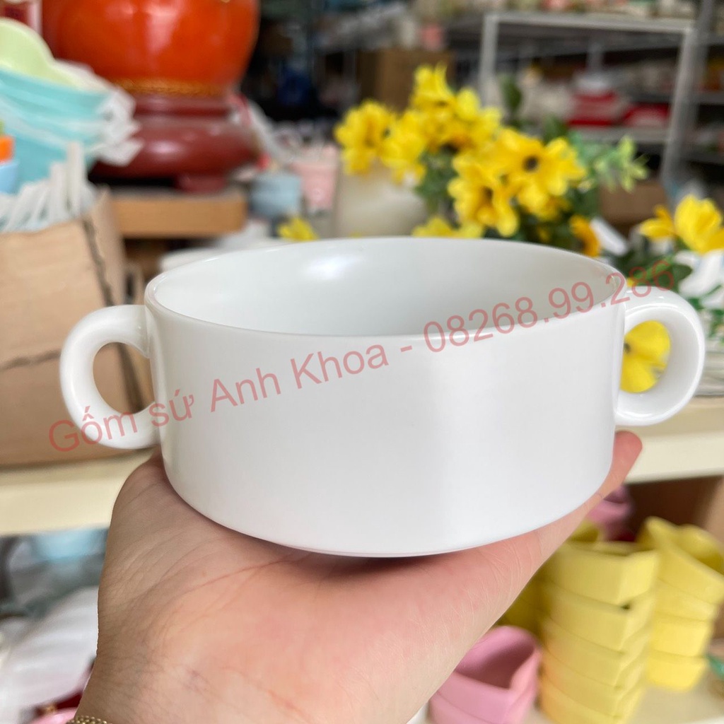 Bộ bát đĩa sứ,Chén Dĩa Sứ Bát Ăn Cơm Decor trang trí món ăn tiện lợi sét trắng 17 món xinh yêu
