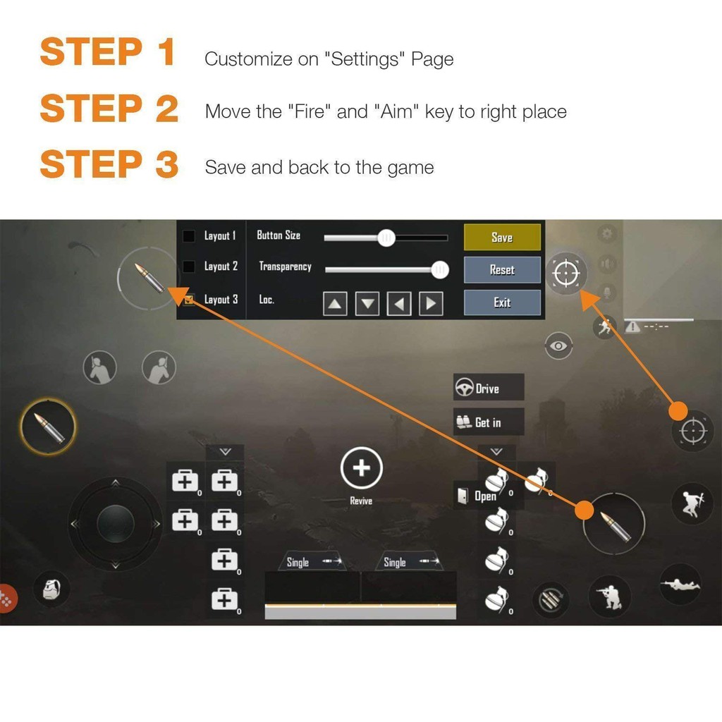 Nút Điều Khiển Chơi Game Bắn Súng Pubg L1r1 Chuyên Dụng Cho Điện Thoại