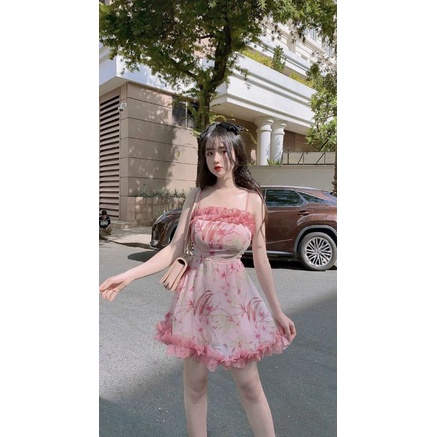 JUMSUIT HOA 2 DÂY PHỐI BÈO