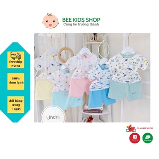 [Hàng Chính Hãng]Bộ Cộc Tay Unchi🔥FREESHIP🔥Bộ Cộc Tay Unchi Họa Tiết Phối Quần Màu