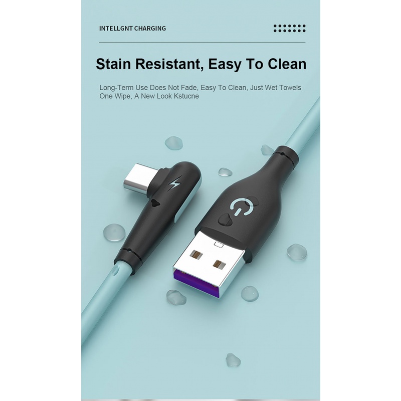 Cáp Sạc Nhanh USB C 5A 5A Bằng Silicon Mềm Cho Huawei Mate 40 Xiaomi POCO X3