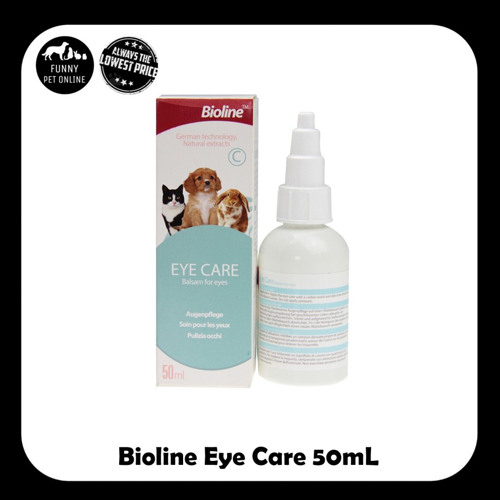 Chai nhỏ mắt , vệ sinh mắt cho chó mèo - Eye care Bioline 50 ml