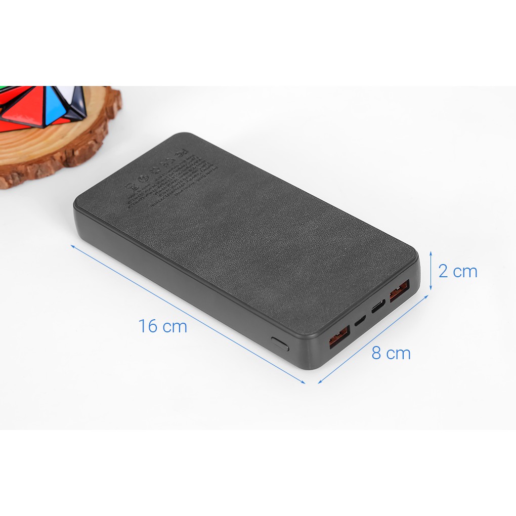 Pin sạc dự phòng Polymer 20.000mAh Type C PD QC3.0 Xmobile PowerBox P69D Đen