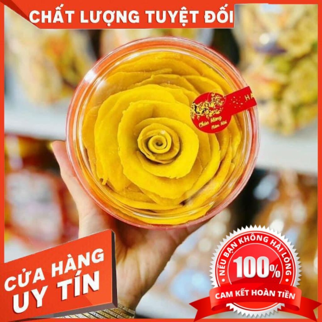 500G XOÀI SẤY DẺO XẾP HOA HỒNG HÀNG ĐẶC BIỆT