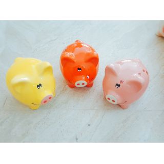 Heo sứ lợn tiết kiệm 2 mắt liền gốm sứ Bát Tràng - Giá rẻ