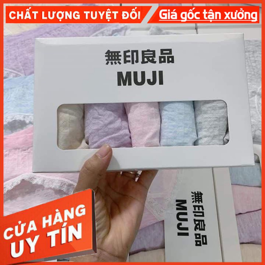 Bán Sỉ Hộp 5 Quần Chip Nữ Quần Lót Nữ Muji Viền Ren Làm Từ Sợi Tre Kháng Khuẩn Hàng Xuất NHật An Toàn Khi Sử Dụng