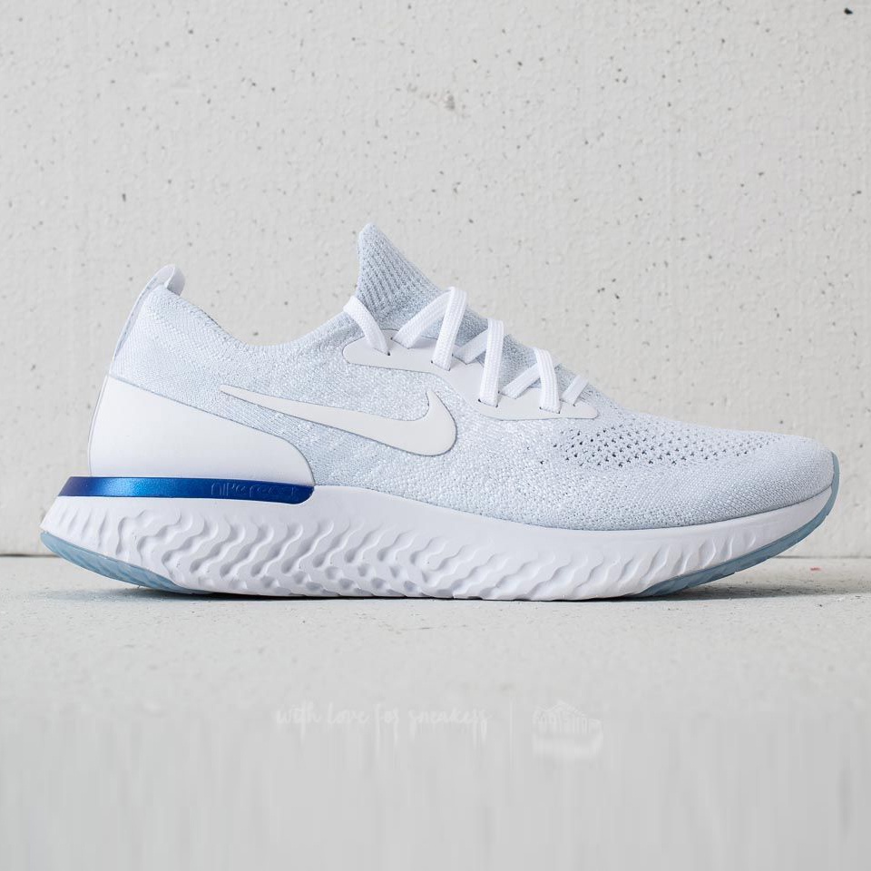 [full box] Giày Sneaker Epic React Flyknit White Blue.-Giày Thể Thao