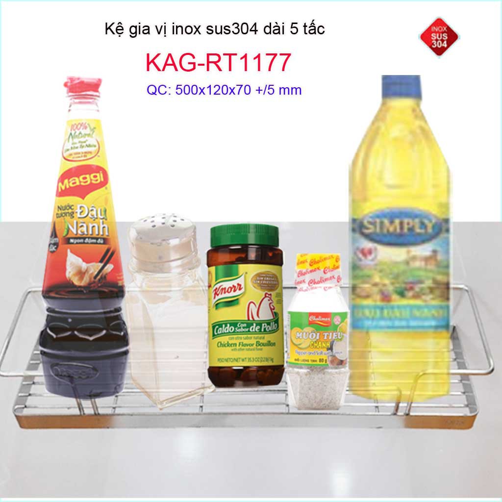 KỆ PHÒNG TẮM INOX KAG-RT1177
