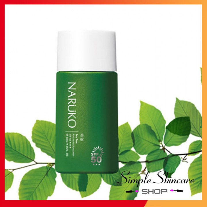 Kem Chống Nắng Cho Da Mụn Naruko Tea Tree Anti-Acne Sunscreen SPF50 30 ml