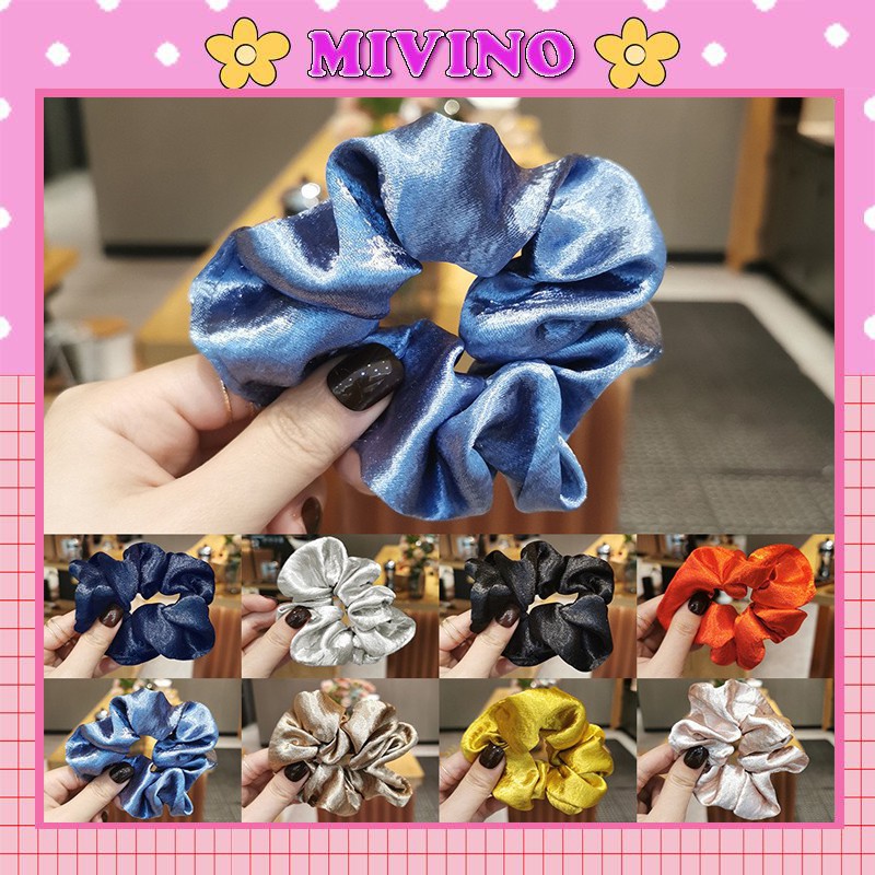 Dây buộc tóc scrunchie Mivino cột tóc vải hàn quốc nhiều màu cực đẹp SC03