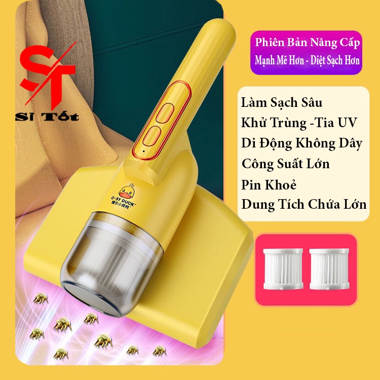 Máy Hút Bụi Con Vịt Vàng C-SY DUCK Diệt Khuẩn Chăn Ga Gối Nệm Giường Ngủ, Sofa, Tia UV Cầm Tay Không Dây