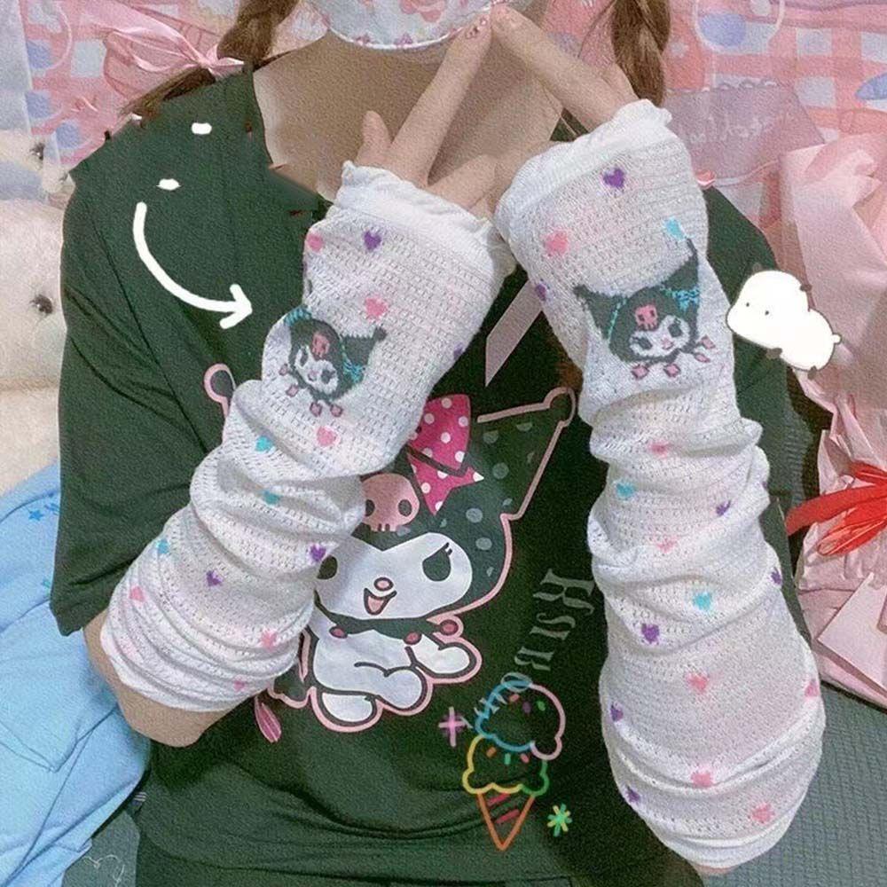 Đôi Găng Tay Giữ Ấm Chống Tia UV Hình Mèo Hoạt Hình Dễ Thương