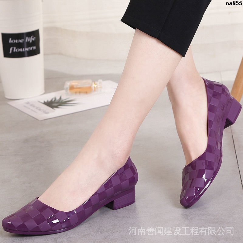 Giày Bốt Cao Su Đi Mưa Cổ Thấp Chống Trượt Không Thấm Nước Thời Trang Mùa Hè Cho Nữ