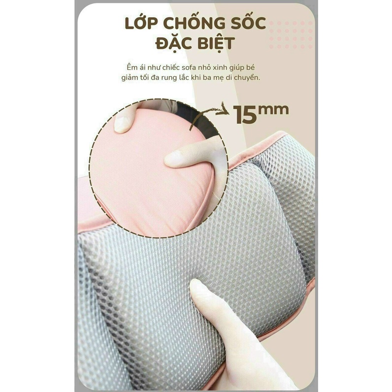 Địu Ngồi Em Bé 3D NAAVA Chính Hãng, Địu Ngồi Đa Năng Chống Gù Chất Liệu Thoáng Khí Cho Bé Từ Sơ Sinh Đến 36 Tháng