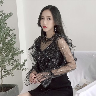 Set áo ulzzang lưới bèo lấp lánh - u.w