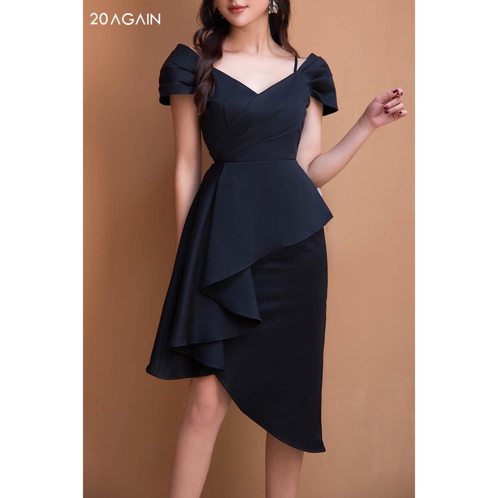 Đầm ôm dây trễ vai vạt chồng đi tiệc thanh lịch, tôn dáng 20AGAIN DOA1159 | BigBuy360 - bigbuy360.vn