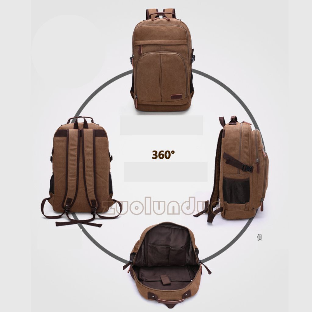 Balo nam vải canvas cao cấp phong cách mới 15,6 inch