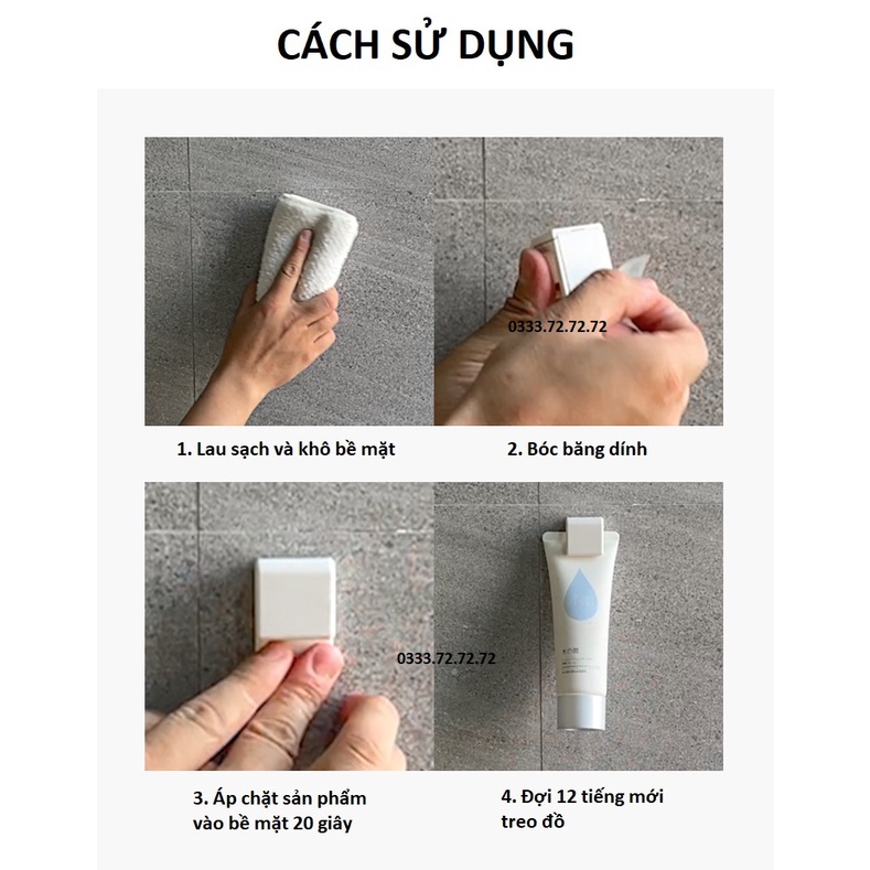 Móc giá treo tuýt mỹ phẩm kem đánh răng không khoan đục phong cách hiện đại sang trọng