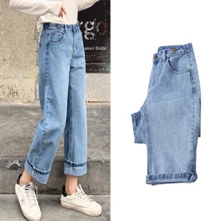 Quần Jeans ống rộng