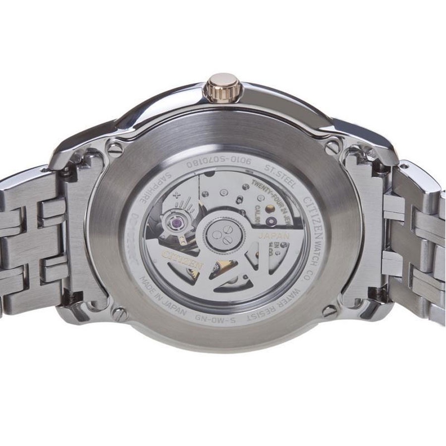 Đồng Hồ Nam Citizen Dây Thép Không Gỉ NB0024-54A - Mặt Trắng (Sapphire)