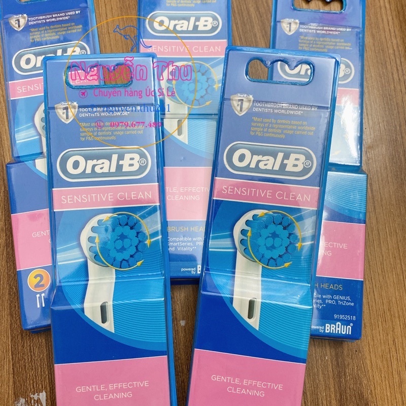 Đầu bàn chải thay thế sensitive Oral-b cho răng nhạy cảm - Made in Germany (Hàng_chính_hãng)
