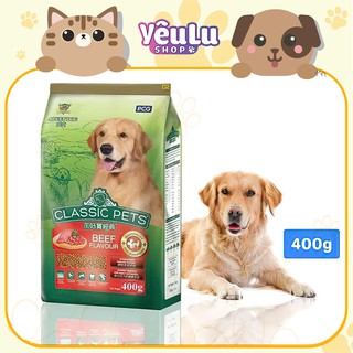 Thức ăn hạt Classic Pets cho cún con và cún trưởng thành Golden, Pitbull, Bull, Husky, Alaska 400g - YêuLu Shop