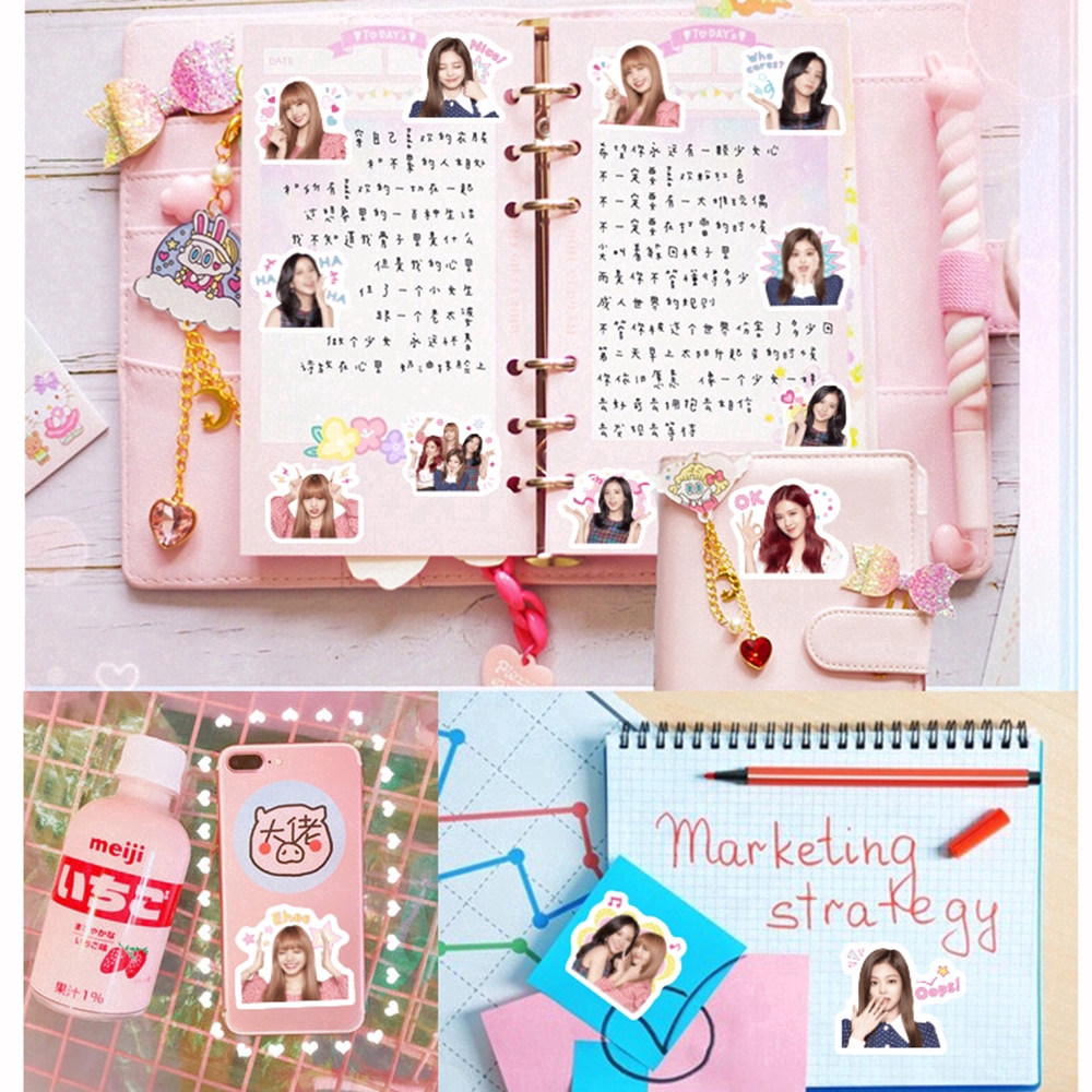 Bộ 40 miếng dán hình Blackpink trang trí sổ tay/album DIY cho fan
