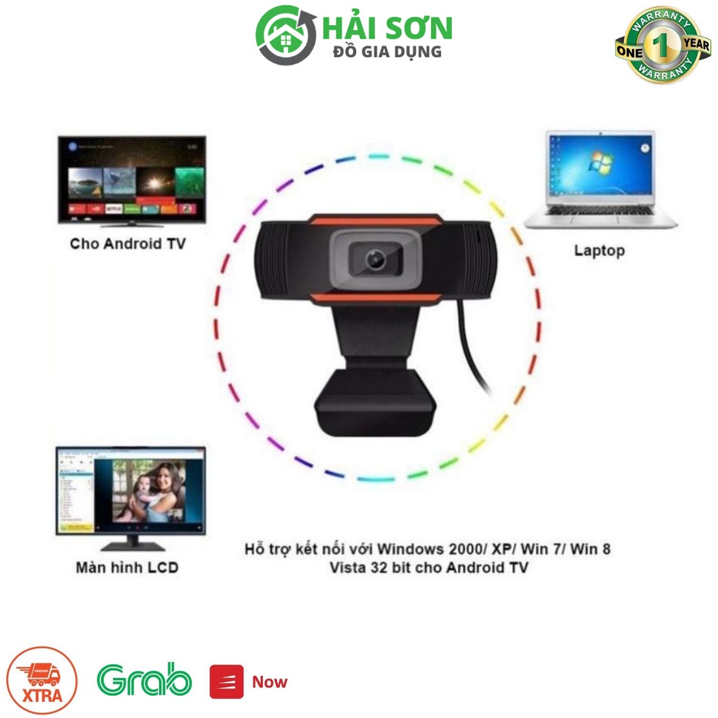 Webcam máy tính Full HD 720P/1080P, webcam laptop, hỗ trợ học trực tuyến, livestream có Mic