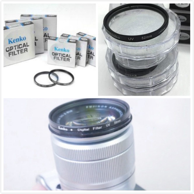 ◕✱Kính lọc UV Kenko 40.5/49/52/58mm chất lượng cao cho máy ảnh DSLR