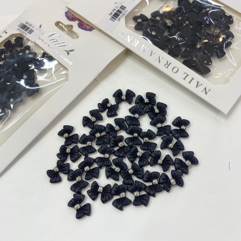 Set charm nơ trang trí móng - Nơ giả bột đính móng rẻ đẹp ( IB CHỌN MÀU )