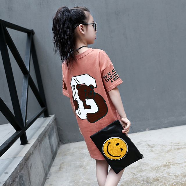 Váy bé gái❤️đầm bé gái 10 tuổi dáng suông cotton Jennie kids J30