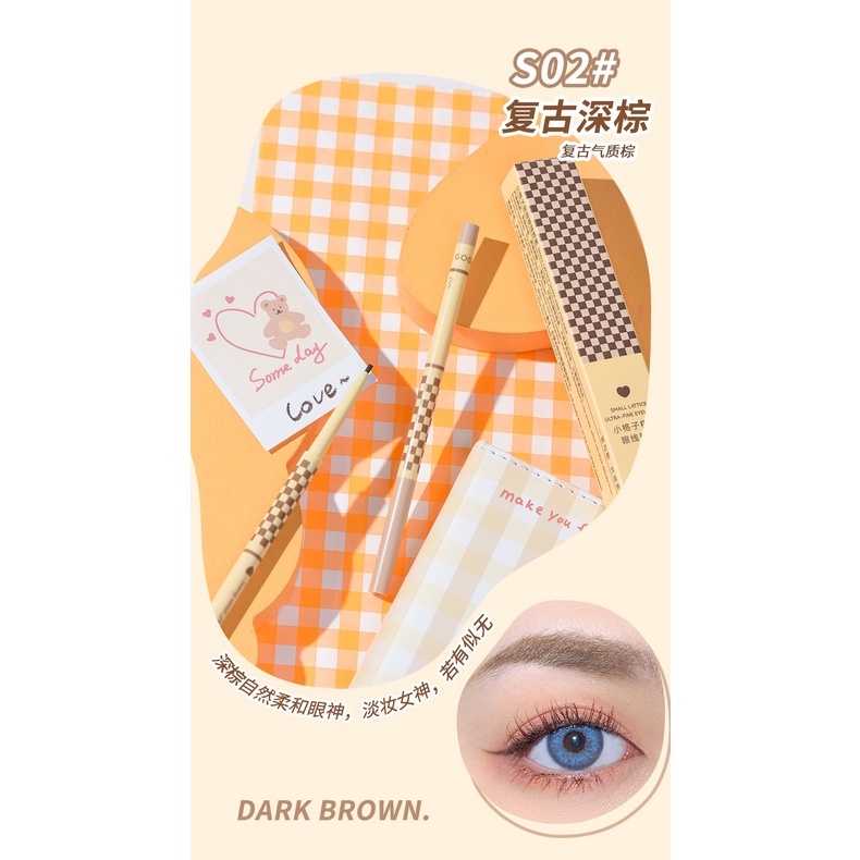 Chì Gel Kẻ Mắt Chống Nước Lâu Trôi GOGO TALES Small Lattice Ultra GT377 - GOGOTALES
