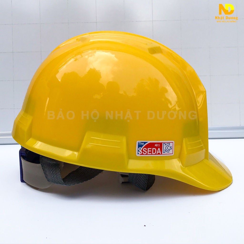 Mũ bảo hộ lao động khóa vặn màu vàng HPS4 có lót xốp chống nóng, Nón bảo hộ lao động Nhật Dương cho công trình