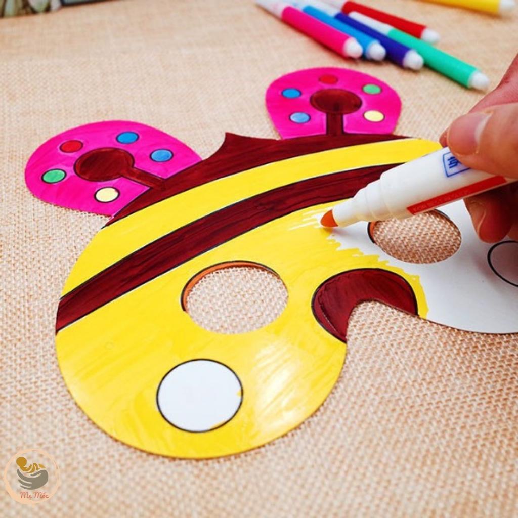 Mặt Nạ Giấy Vẽ Tô Màu Thủ Công Graffiti Họa Tiết Hoạt Hình Dễ Thương Cho Trẻ Em Mẫu Hot Shop Mẹ Mốc