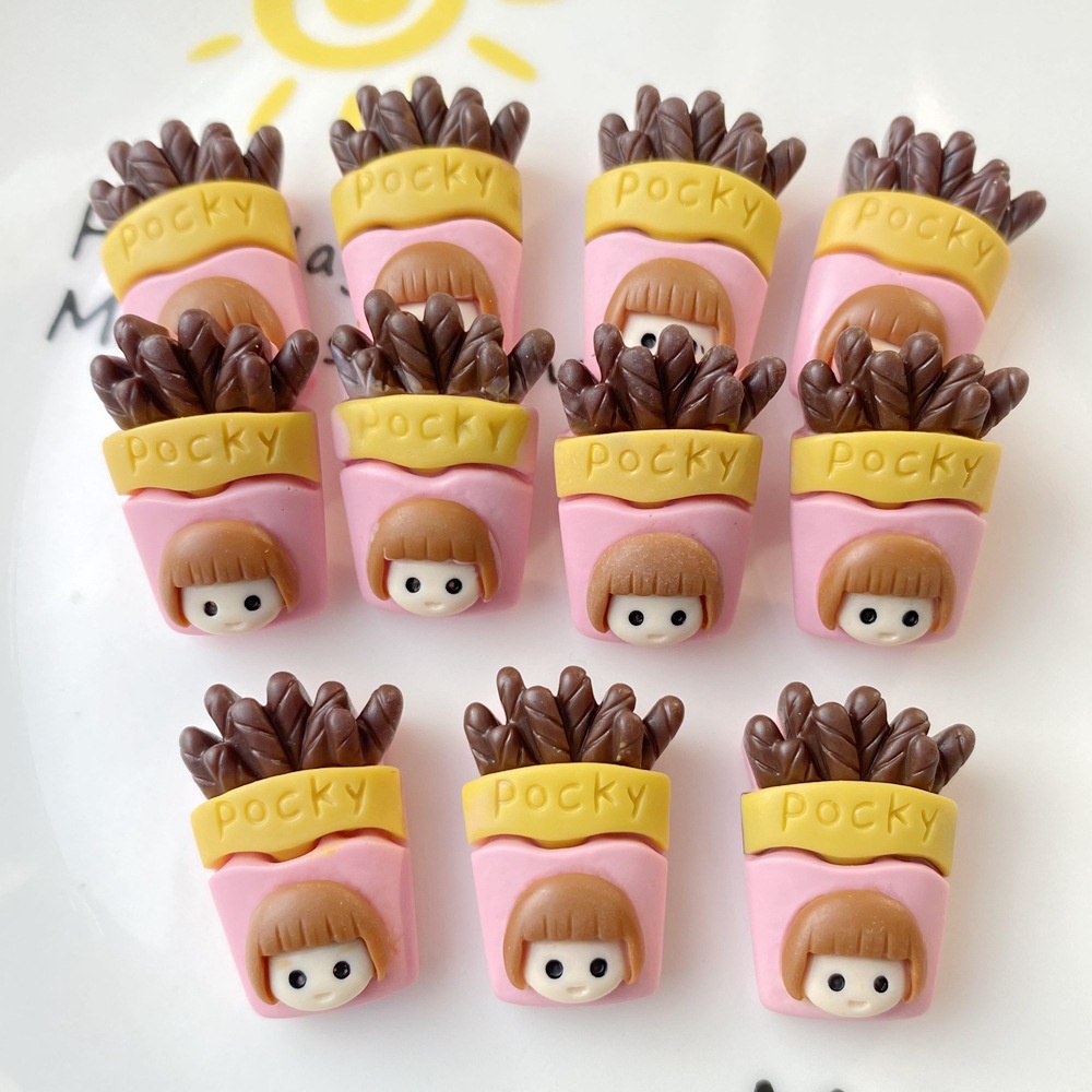 Set 20 Kẹp Tóc Hình Bánh Donut/Bánh Donut/Kẹo Hoạt Hình Dễ Thương Trang Trí Điện Thoại