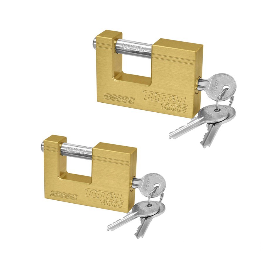 Total Tools Padlock Tlk32603 Brass Padlock 60mm Plus 3 Keys Heavy Duty Lock