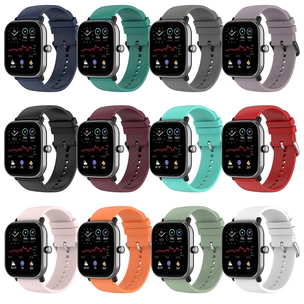 Dây Đeo Silicon Cho Đồng Hồ Thông Minh Amazfit Gts 2 Mini Huami Amazfit Gts 2 2e Neo Gtr 42mm 47mm / Bip U Pro