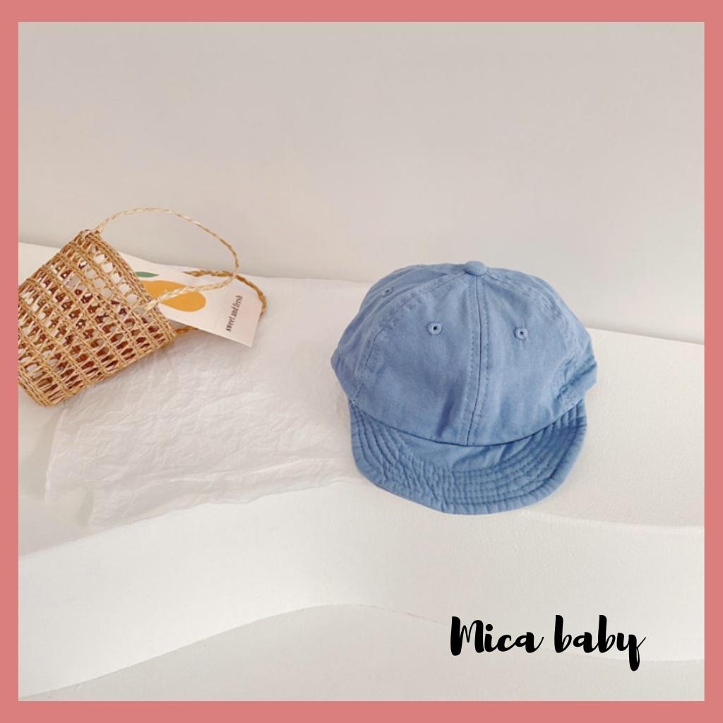 Mũ lưỡi trai vải mềm màu trơn xinh xắn cho bé Mica Baby MH131