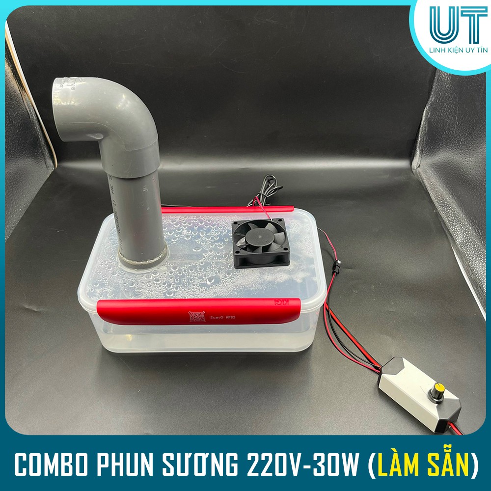 COMBO Phun Sương tạo hơi nước 220V 30W- Làm mát tạo ẩm, làm phong lan