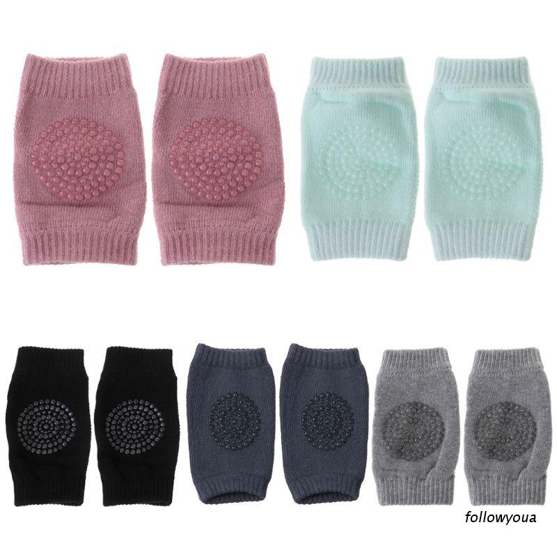 1 cặp đệm bảo vệ đầu gối/khuỷu tay chống trượt cho bé tập bò