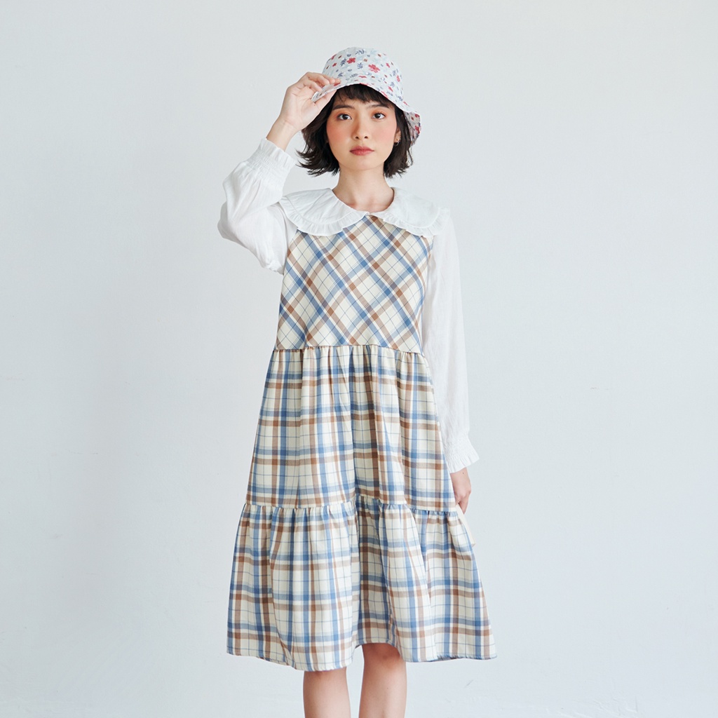 BLEUBIRD Váy xoè caro dáng dài DAISY DRESS | BigBuy360 - bigbuy360.vn
