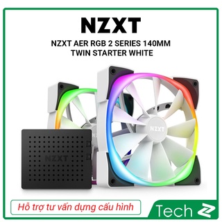 Bộ 2 quạt tản nhiệt cho case nzxt aer rgb 2 series 140mm twin starter white