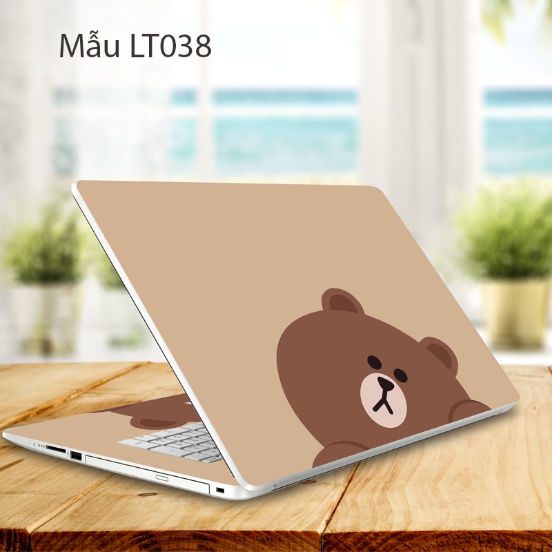 Miếng Dán Laptop - Mẫu LT038 hình gấu xám cute - Dán cho Dell, Hp, Asus, Lenovo, Acer, MSI, Surface,Vaio, Macbook
